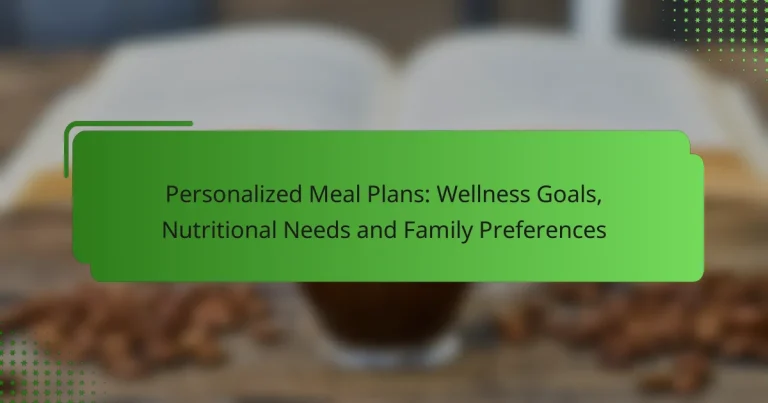 Personalized Meal Plans: Wellness Goals, Nutritional Needs and Family Preferences